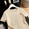 Rellawear Women S Heart Logo Round Neck Summer Short Sleeve Knit rSt0002