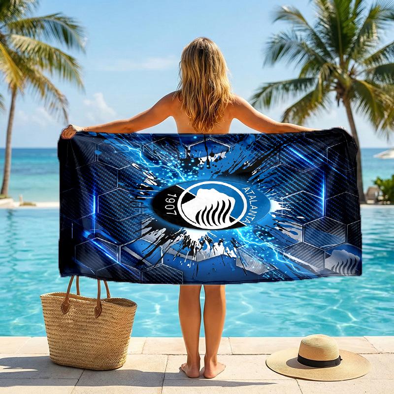 Atalanta FC Druck Schnelltrocknendes Strandtuch Mikrofaser Saugfähig Tragbares Reise-Handtuch zum Schwimmen