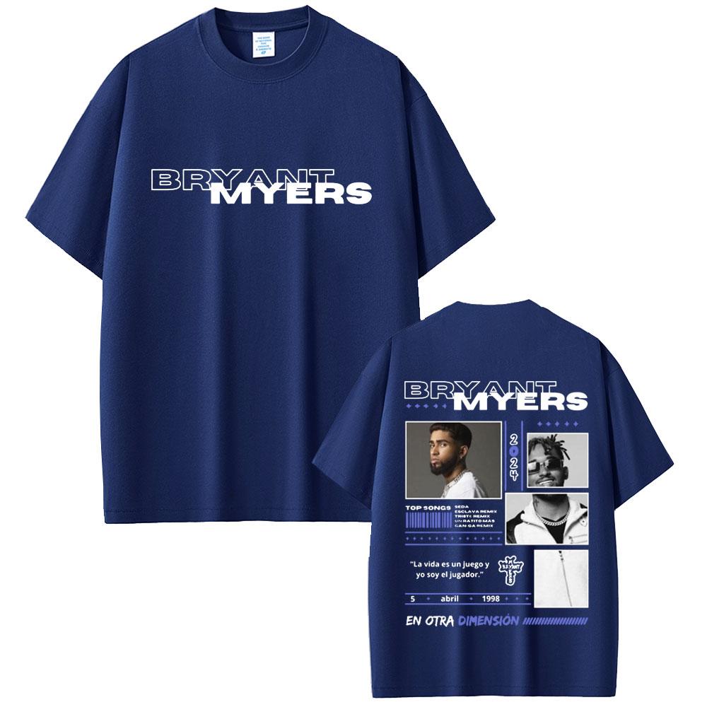 Rapper Bryant Myers En Otra Dimesion 2025 T Shirt Men Women Hip Hop Street Ocollar Short Sleeve Tshirts Casual Cotton T Shirts