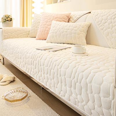 Milk Fiber Sofa Cushion Winter Thickened Fleece New 2024 Sofa Cover Non-Slip Cushion Backrest Cover Towel