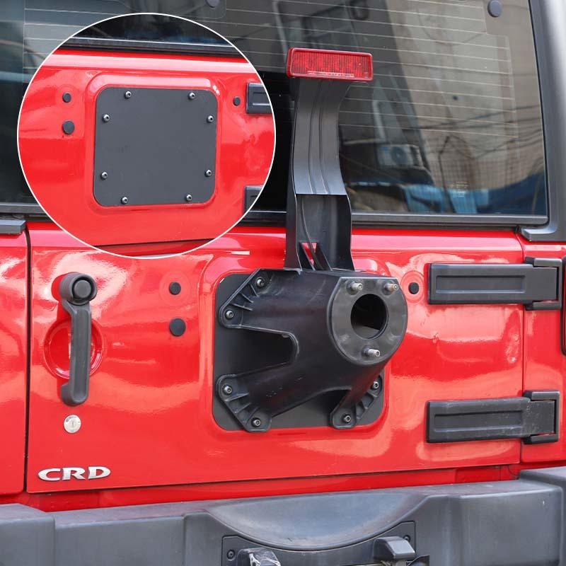 Reserveradträger-Füllplatte, Heckklappenstopfen, Entlüftungsplattenabdeckung mit langlebigem Gummistopfen-Set für Jeep Wrangler JK & JKU 2007–2017