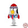 Copper Fashion Space Travel Collection Rocket Astronaut Charm Bead Charms Bead Charms Compatible With 4MM Hole Diameter Bracelets Do It Yourself Jewel