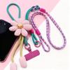 1Pcs Lanyard Rope Decorative Pendant Accessories Creative Cartoon Flower Phone Universal Lanyard Crossbody Long Rope