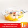 ZISIZ Transparent Glass Food Container with Lid