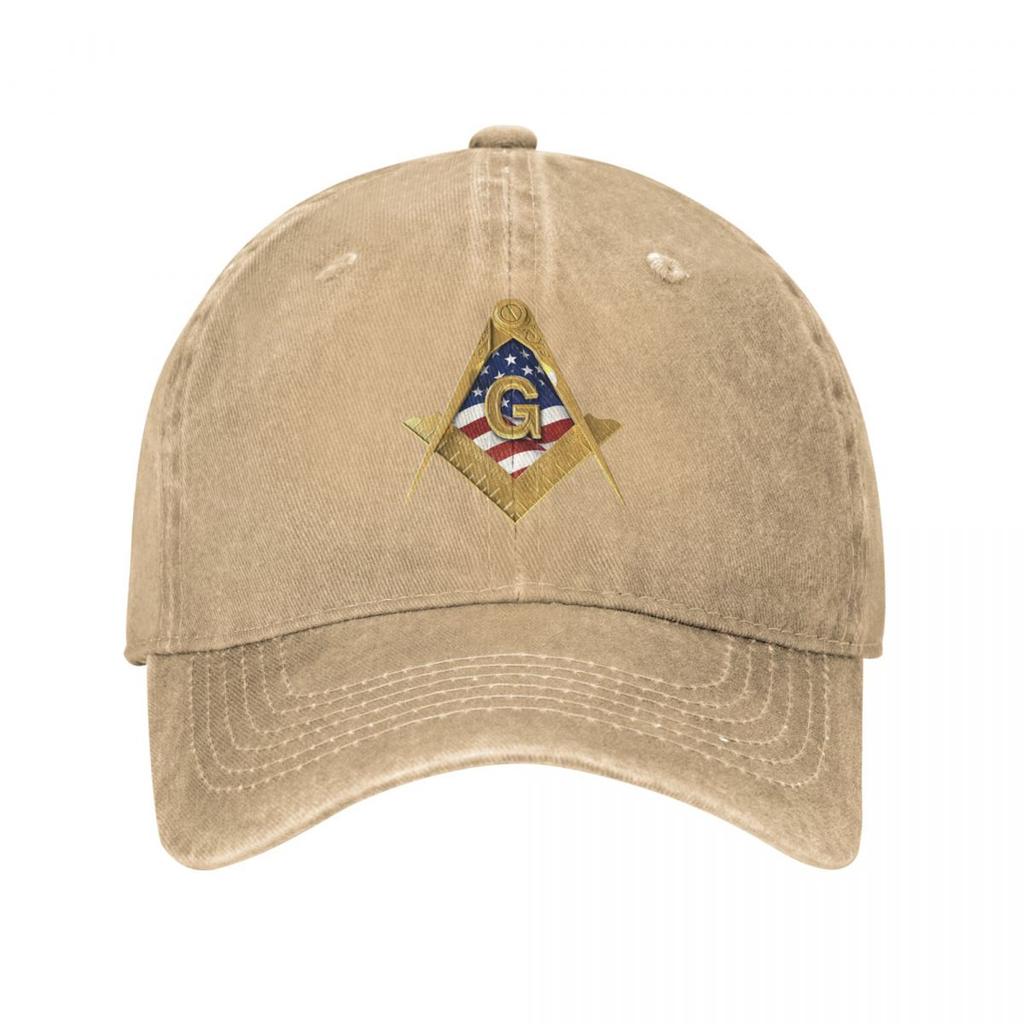 American USA Compass Masonic Freemason Water Washing Copy Baseball Cap Snapback Cowboy Hats Freemasonic Cap Summer Casquette