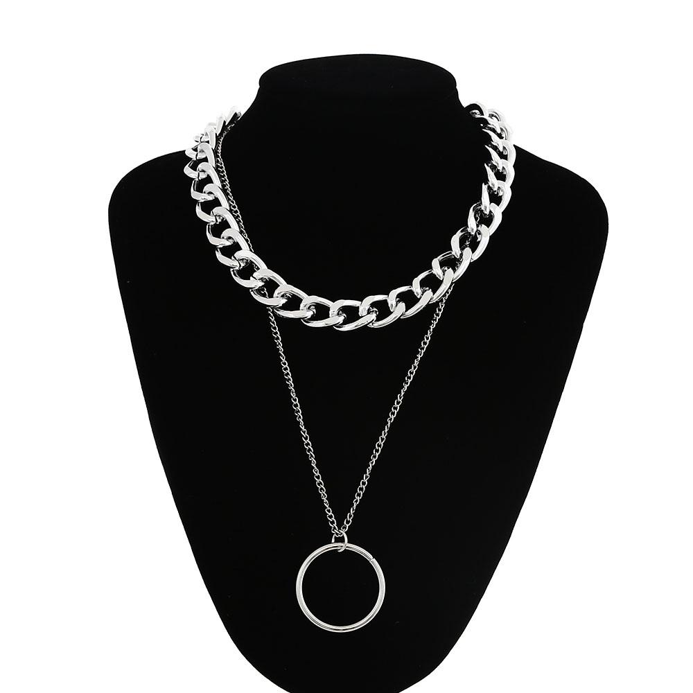 Trendy Link Chain Necklaces For Women Men Chunky Thick Choker Jewelry On The Neck Fashion Female Egirl Eboy Grung Accessories