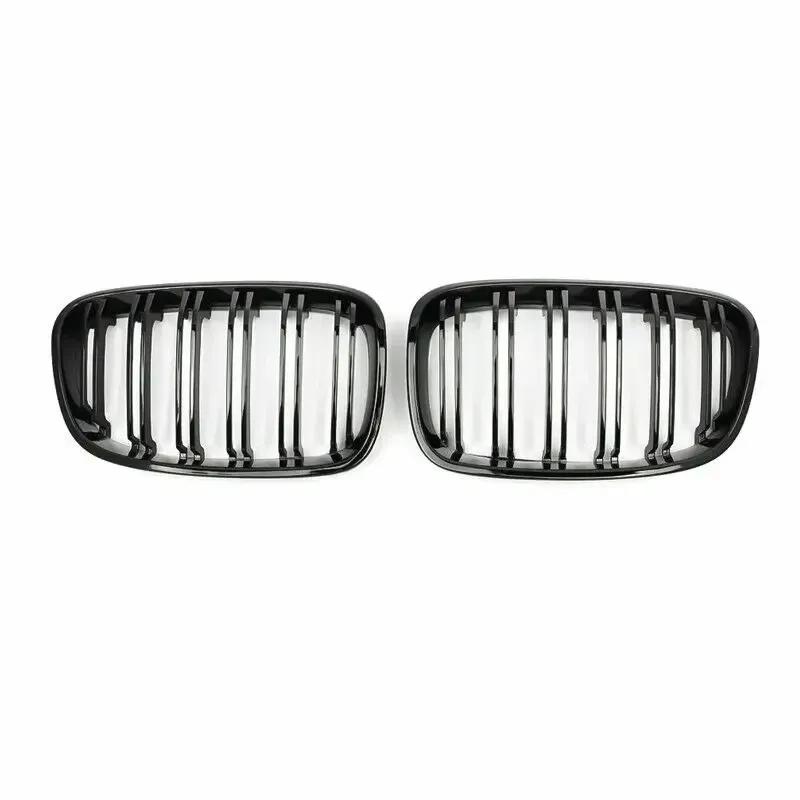Car Front Bumper Kidney Grille Double Slat Black Racing Grill For BMW 1 Series F20 F21 2011-2014 120i 118i Car Accessories