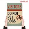 Metal Wall Art Dog Poster Do Not Touch Sign for Living Room Decor