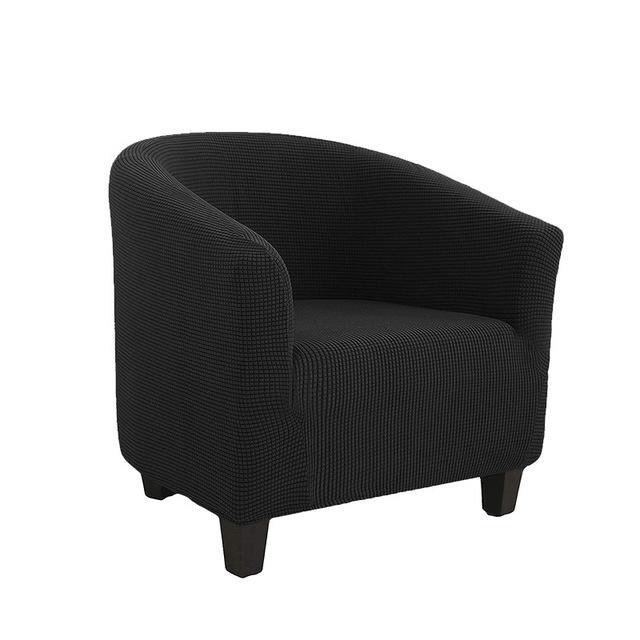 Jacquard Club Dining Chair Cover Elasticized Tub Chair Slipcover Solid Hued Sofa Covers Anti -Dirty Decor Couch Protector For Living Room