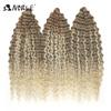 Edles Häkelhaar Locken Haar Wasserwelle 24 Zoll 300g Ombre Blond Twist Häkelhaar Zopf Haar Deep Wave Flecht Haarverlängerung