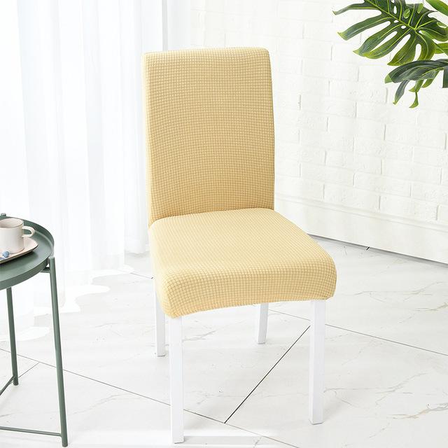 Waterdichte elastische stoelhoes met achterkant Eetkamerstoelhoezen Jacquardhoezen voor stoelen voor keuken Bruiloft Hotelbanket