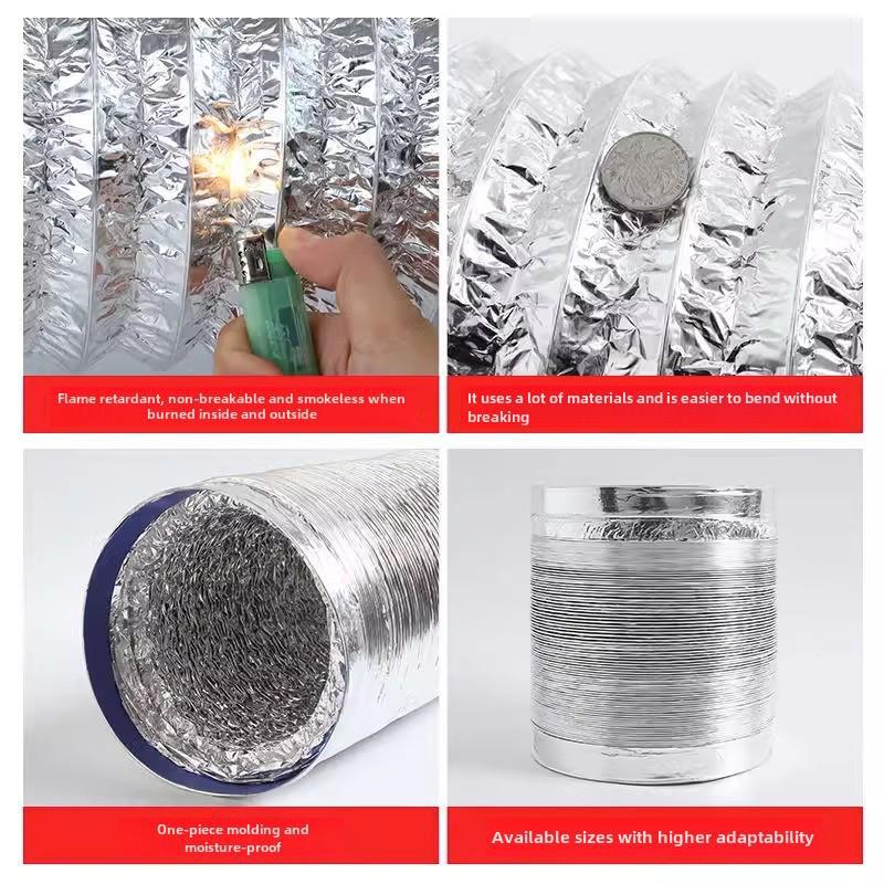 Universal Aluminum Foil Ventilation Duct for Range Hoods and Bathroom Exhausts