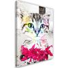 Canvas Print, Abstract Cat and Shapes