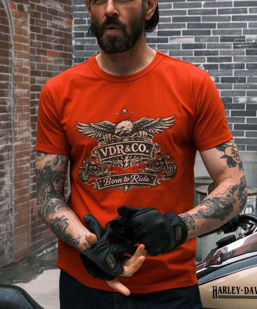 VDR Born To Ride T-Shirts [Red]