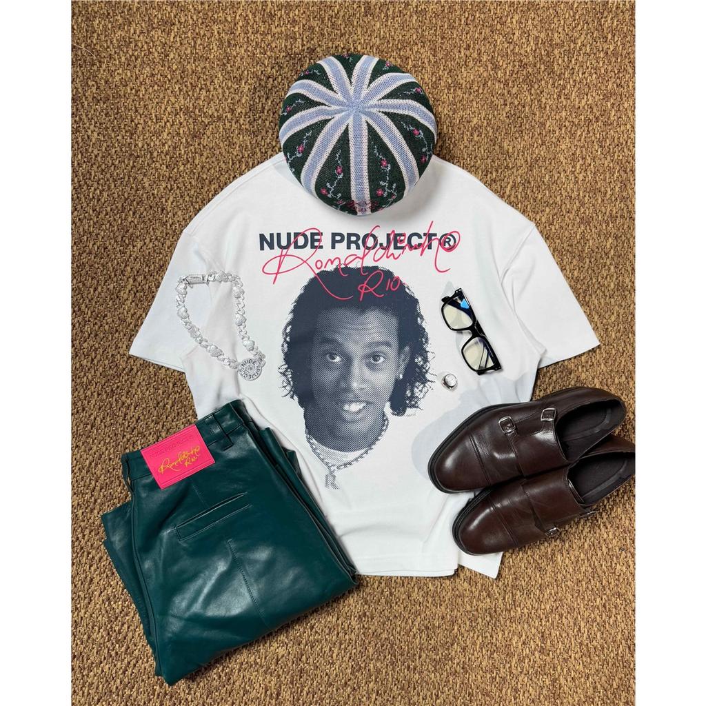 Ronaldinho Print T-shirt Heren Dames Zomer Oversized Los Katoen Straat Trend Merk Top Comfortabel Oversized Dames Heren Kleding