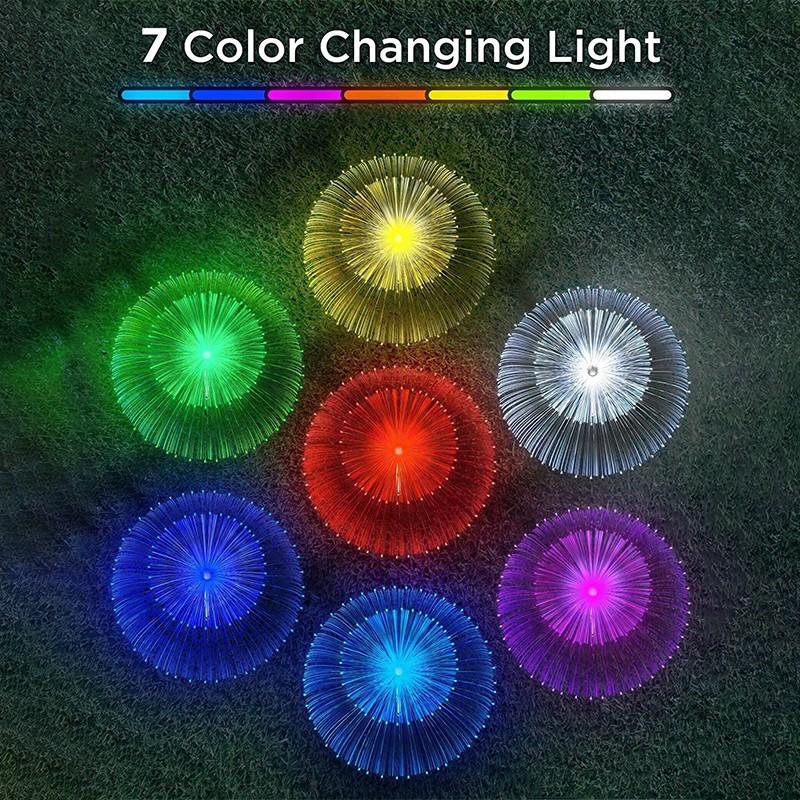 Solar Jellyfish Lights 7 Color Changing Solar Garden Lights Waterproof Outdoor Flowers Lamp Courtyard Pathway Landscape Decor