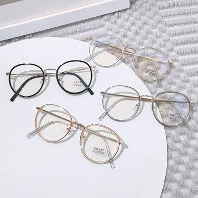 Vintage Round Metal Frame Anti Blue Light Blocking Glasses Women Men Fashion Optical Eyewear Reading Computer Eyeglasses