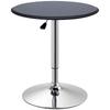 Round Bar Table, 360 Degree Swivel Counter Pub Table with Adjustable Height, for Kitchen, Cafe, Black