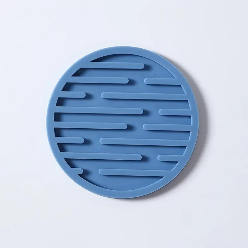Sottobicchiere da cucina in gomma morbida antiscivolo da 10 cm, sottobicchiere in silicone spesso, rotondo, resistente al calore, tappetino isolante per bevande al caffè e acqua