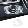 For BMW 5 Series F10 2011-2017 ABS Silver Car Multimedia Panel Button Cover Trim Sticker Interior Car Accessories