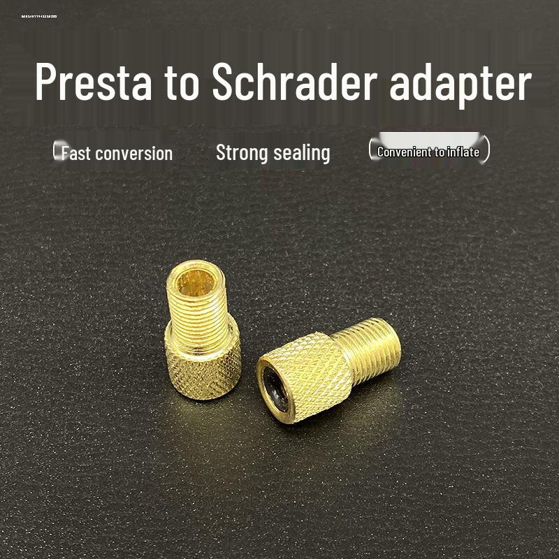 Presta to Schrader Valve Adapter for Easy Inflation - Compatible with Giant Road and French Style Mountain Bikes