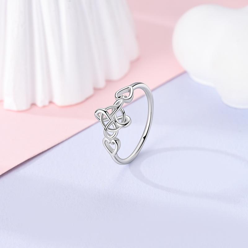 Original   CopperCeltic Knot Rings For Women Girls Jewelry Birthday Anniversary Gifts