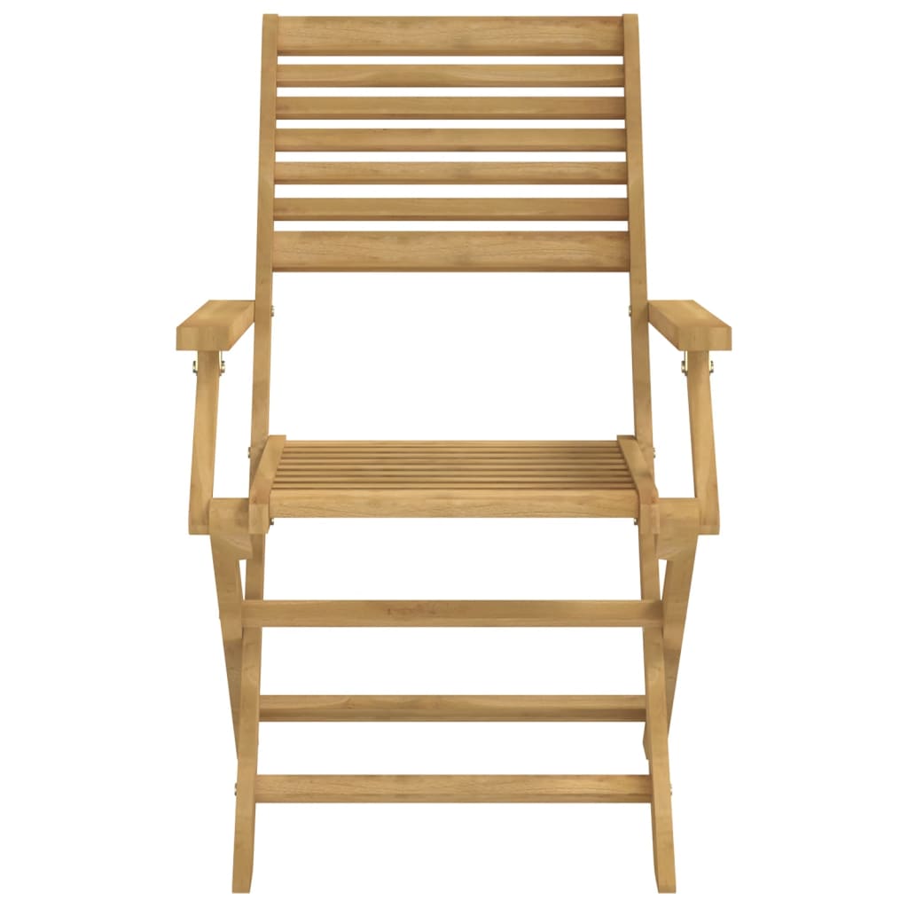 Garden Chairs 4 Pcs. Foldable 54.5 X 61.5 X 86.5 Cm Solid Acacia Wood
