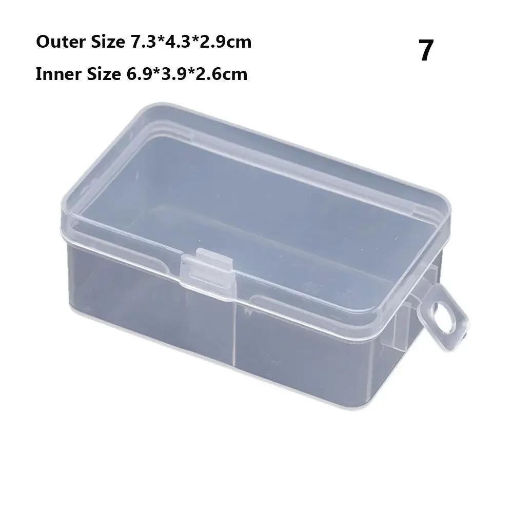 DiY Small Square Clear Plastic Storage Box For Jewelry Diamond Embroidery Craft Bead Pill Home Storage Accessories