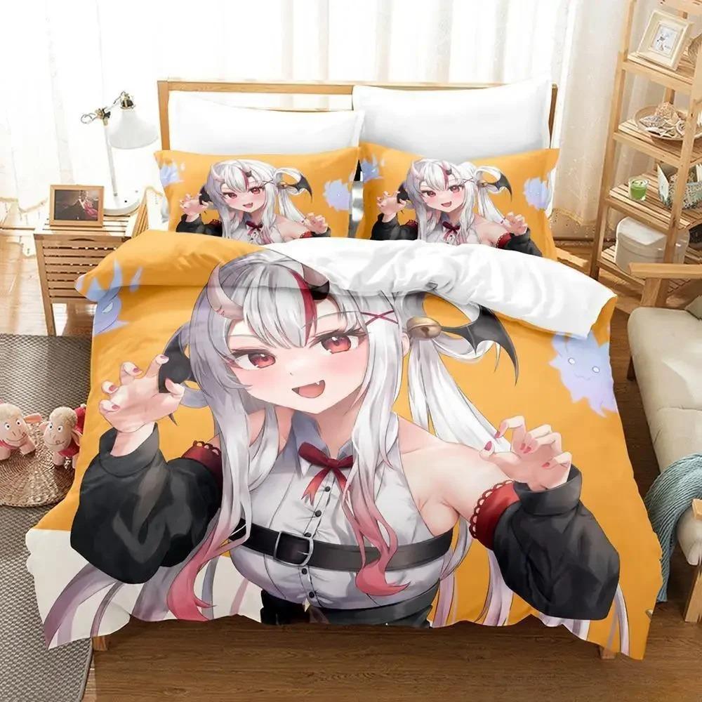 Kawaii Nakiri Ayame 3D Anime Bedding Set Single Twin Full Queen King Size Duvet Cover for Adult Kid Bedroom