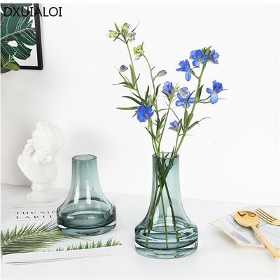Vază de sticlă în formă de turn mare în stil nordic, aranjament floral pentru living, ornamente decorative pentru decorarea casei