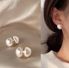 Pearl Ball Earrings: Elegant Korean Button-Style for Women - 2020 Trend