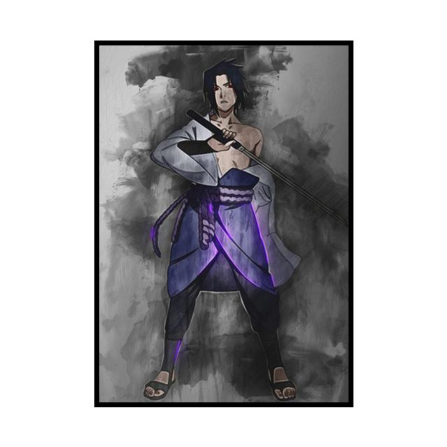 Naruto Anime Poster Sasuke Kakashi Characters Decorative Paintings Kids Room Wall Art Prints Modern Home Decor Birthday Present No Frame