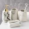Ceramic Bathroom Wash Set Simple Bathroom Bathroom Four-piece Set Mouthwash Cup Toothbrush Cup Simple