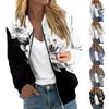 Modieus casual damesjack met lange mouwen, ronde hals en rits