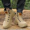 New Men's Boots Fashion Outdoor Boots Breathable Hiking Boots Autumn Shoes Sneakers Lightweight Non-slip Men Desert Ankle Boots