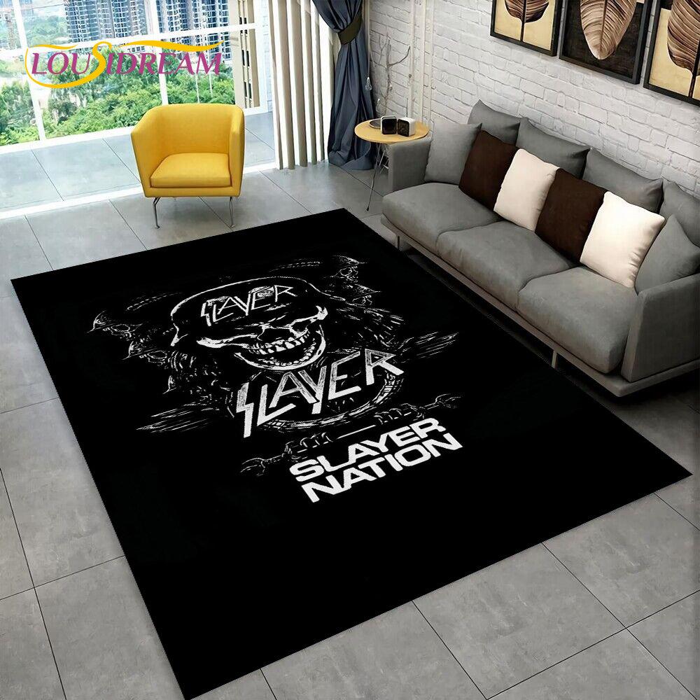Covor pentru zonă de muzică Slayer Heavy Metal Band, covor pentru acasă, sufragerie, dormitor, canapea, covoraș, se joacă pentru copii, covoraș anti-alunecare