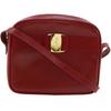 Vala Shoulder Bag D21 3096 Red Calfskin Women Used