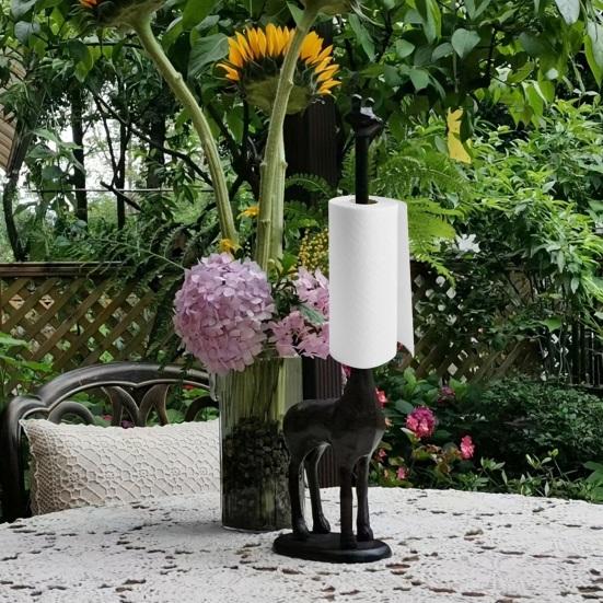 Animal Paper Towel Holder Vintage Style Cast Iron Toilet Paper Holder Giraffe Dinosaur Toilet