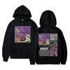 Men's Rapero Kanye West Printed Fashionable Casual Trendy Hip-hop Casual Hooded Sweatshirt
