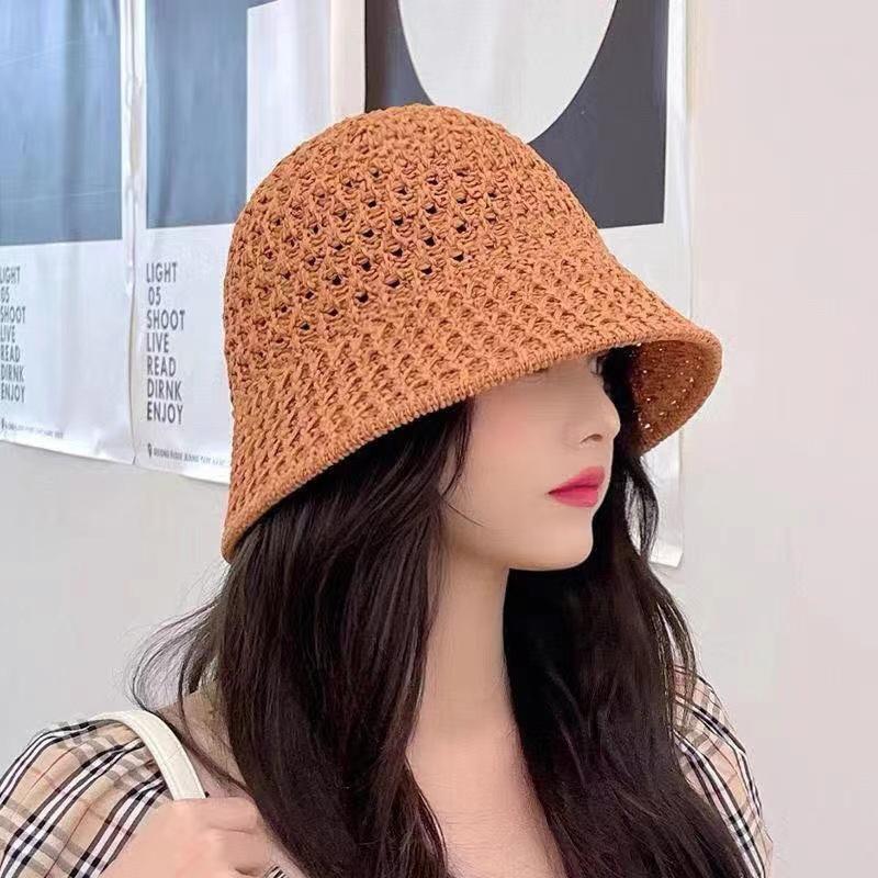 Chapeau de soleil pour filles à large bord souple chapeaux d'été pour femmes plage Panama paille dôme tissé chapeau bob femme chapeau d'ombre chapeaux pour femmes
