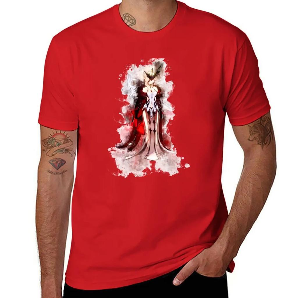 Genshin Impact - Signora *watercolor* T-Shirt Customizeds Kawaii Clothes Plain T Shirts for Men Cotton