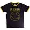 Nirvana Outline Happy Face T-shirt Svart Ny