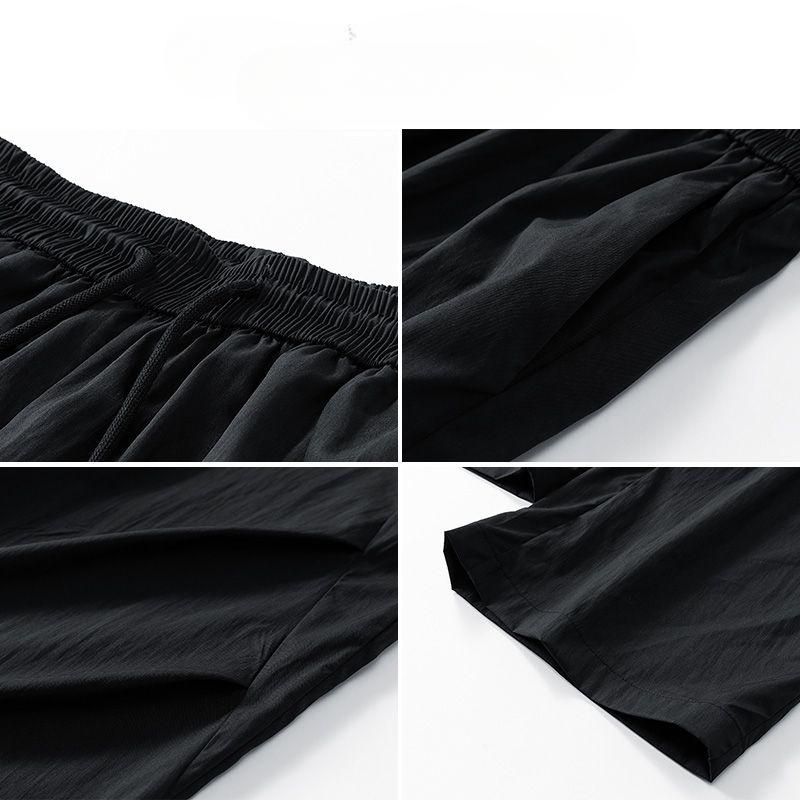 Outdoor Sports Women Ice Silk Pants Summer Stretchy Breathable Wide Leg Casual Trousers Couple Style