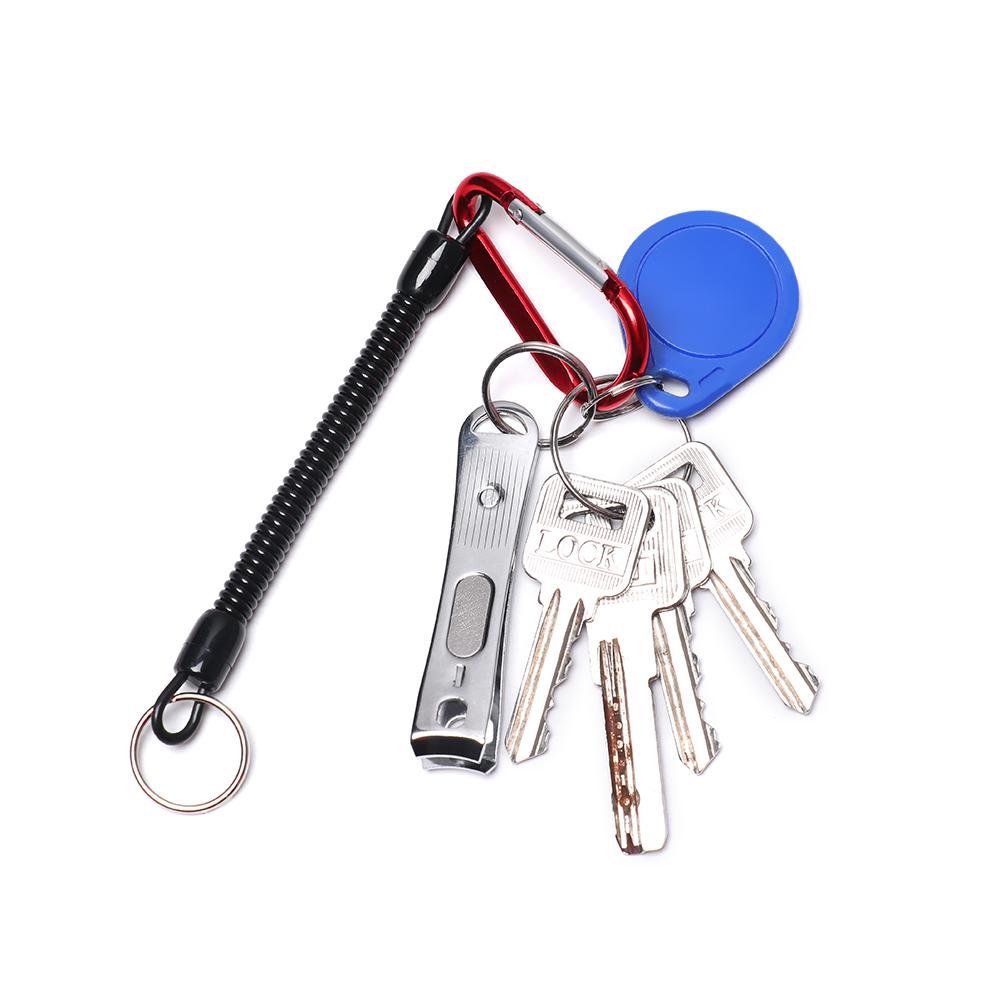 Instrument pentru unelte Coarda elastică de primăvară Breloc telefon anti-pierdere Carabinier de camping Snur de pescuit portabil