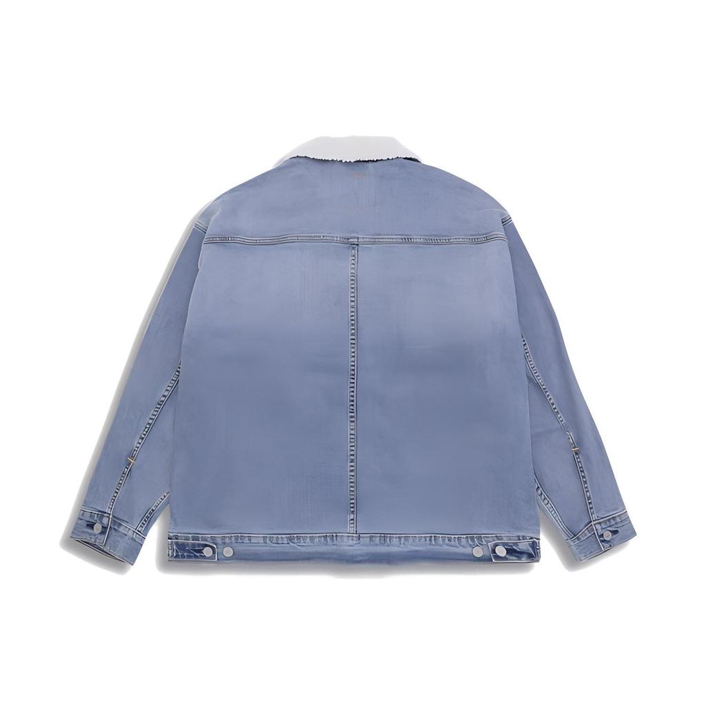 Levis Winter Warm Series Faux Shearling Collar Long Sleeve Jacket Men Jacket Floral-Blue 85242-0009