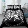 Ensemble Housse de Couette Viking Celtique Culture Scandinave Yggdrasil Fenrir Ensemble de Literie Mythologie Ancienne Religion Housse de Couette King Full