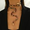 Gioielli Creativi a Forma di Serpente Personalizzati Caldo Ferro Flessibile Intrecciati Gioielli Pieghevoli Testa di Serpente Ciondoli Collana da Ragazza Donna