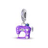 Copper Metal Purple Series Crystal Castle Bear Trojan Pendant Bead Component Dark Night Butterfly Bead Components Charm Bead Components Compatible