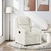 Vidaxl Foldable Armchair, Cream, Upholstered In Velvet