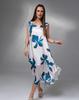 White and Blue Flared Sundress ISSA PLUS